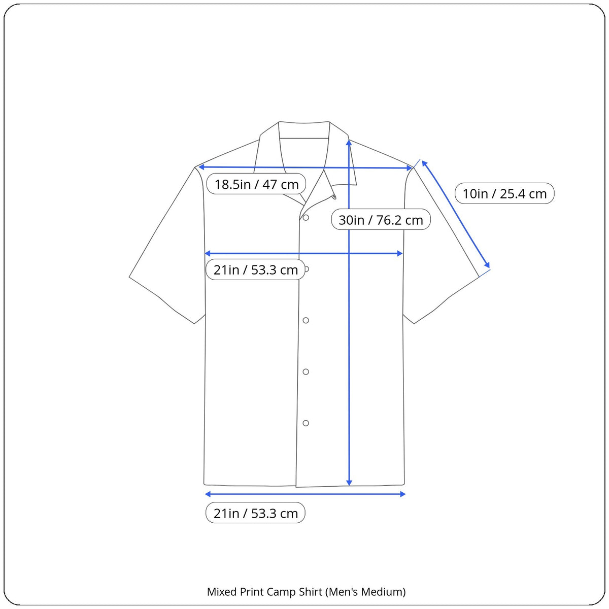 Mixed Print Camp Shirt (Men’s Medium)