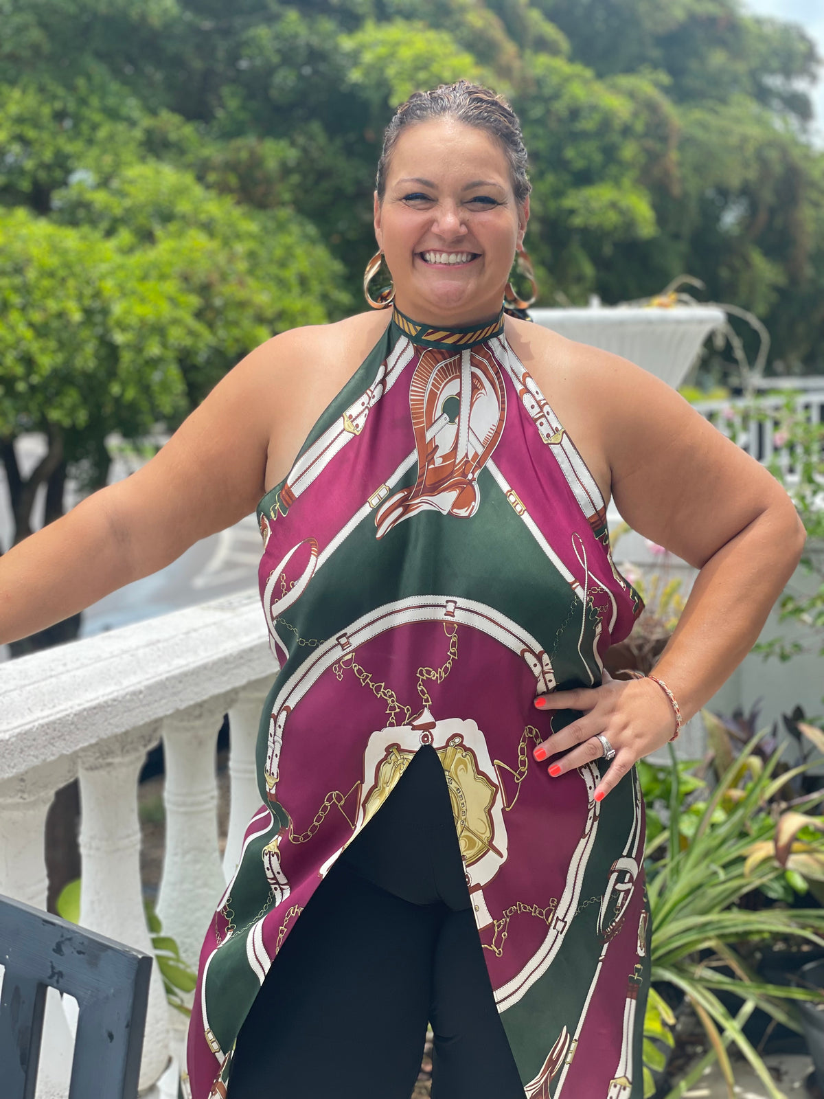 The Riding Club Scarf Top (Plus Size)