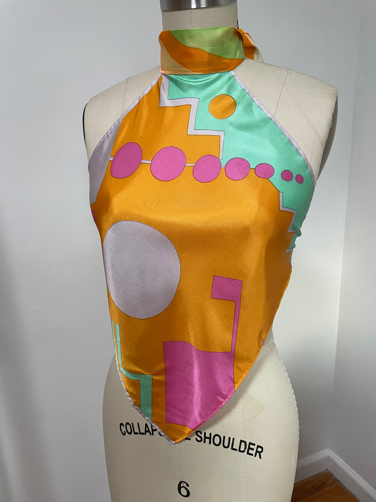 Geometric Scarf Top (S/M)
