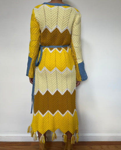 Crochet Wrap Sweater (Medium)