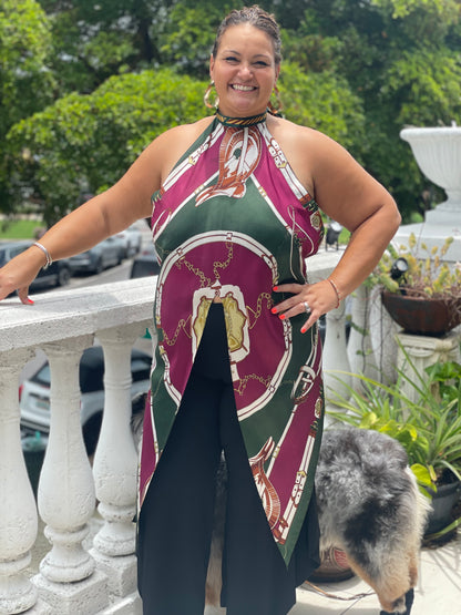The Riding Club Scarf Top (Plus Size)