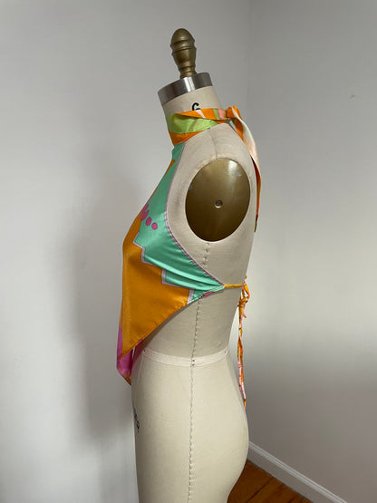 Geometric Scarf Top (S/M)