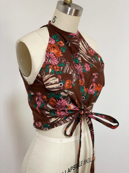 Floral Tie Crop Top