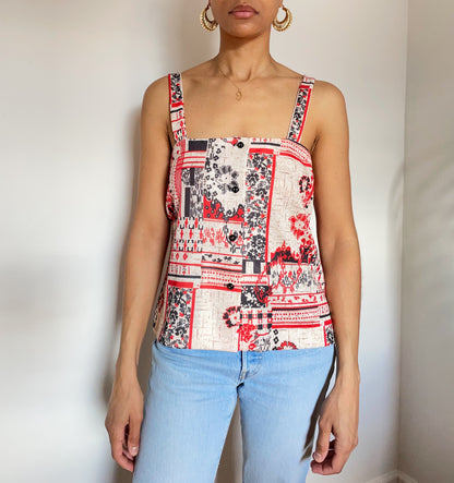 Upcycled Printed Tank (Large/XL)
