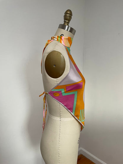 Geometric Scarf Top (S/M)