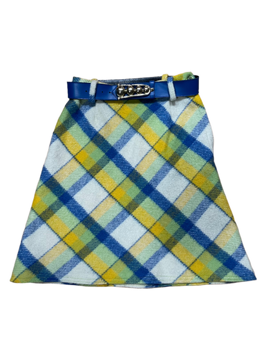 70s Plaid Mini Skirt (XS)